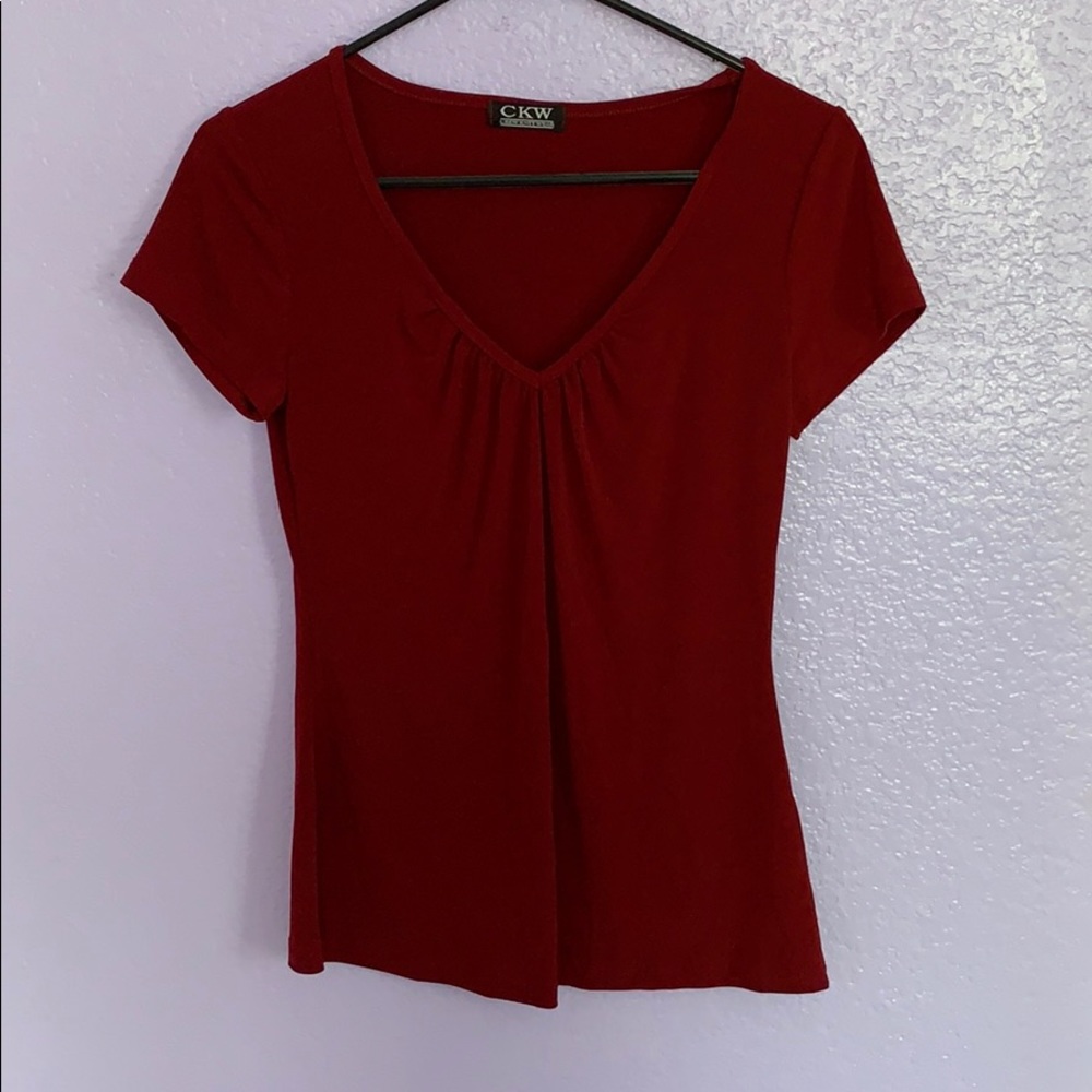 Maroon V Neck